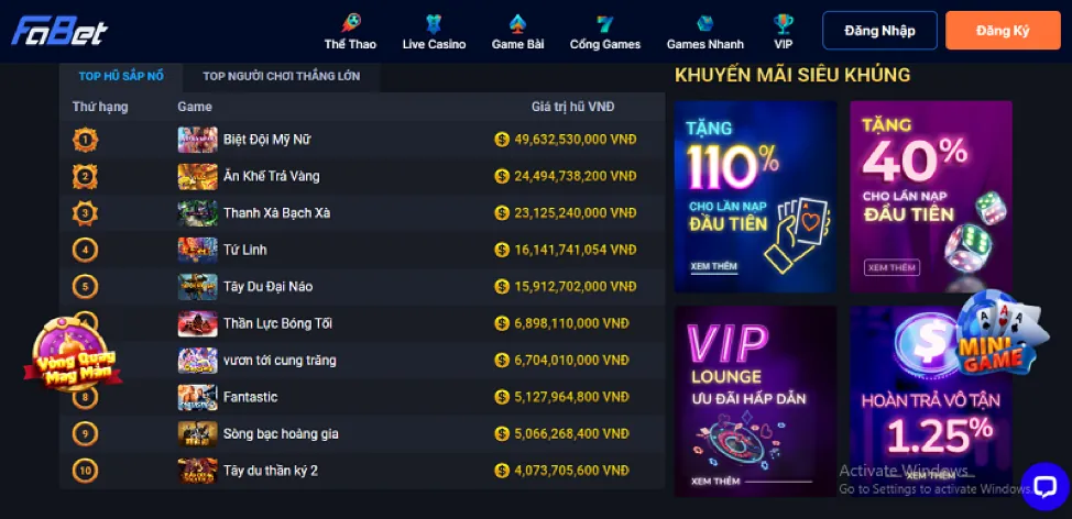 Hoàn trả hàng tuần tại win58